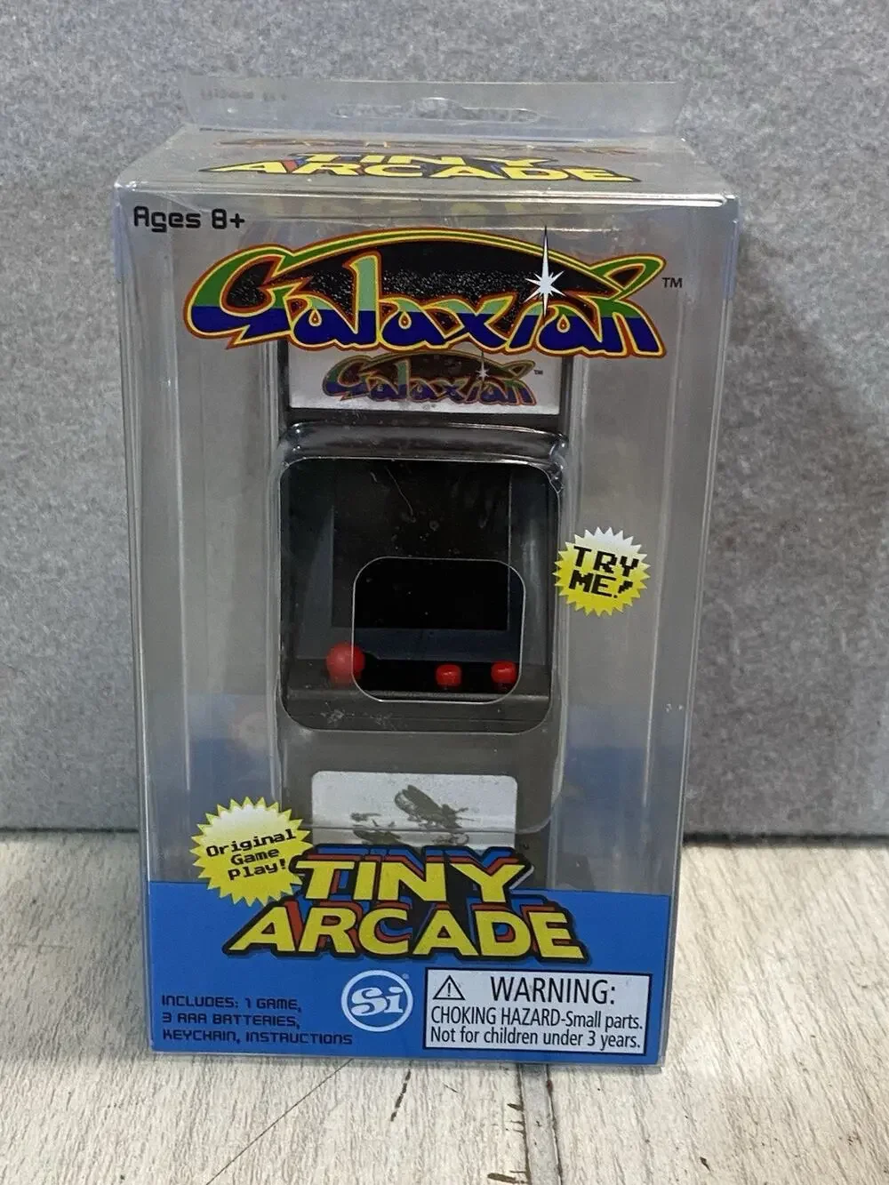 Namco Tiny Arcade Galaxian Arcade Game Worlds Smallest 2017 Keychain Collectable
